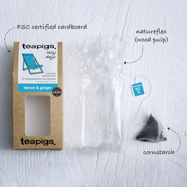 teapigs - lemon & ginger - 50 biodegradable bags